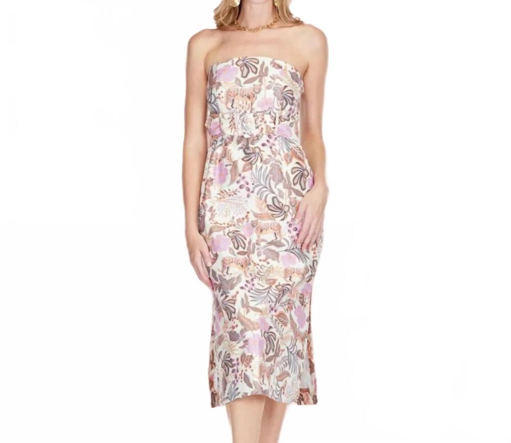 NEW JADE jungle tiger belted tube dress in pink